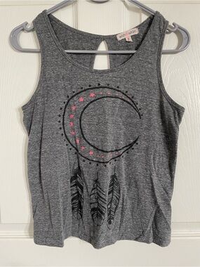 Wish & Whim Dark Grey Dream Catcher Cropped Tank size S